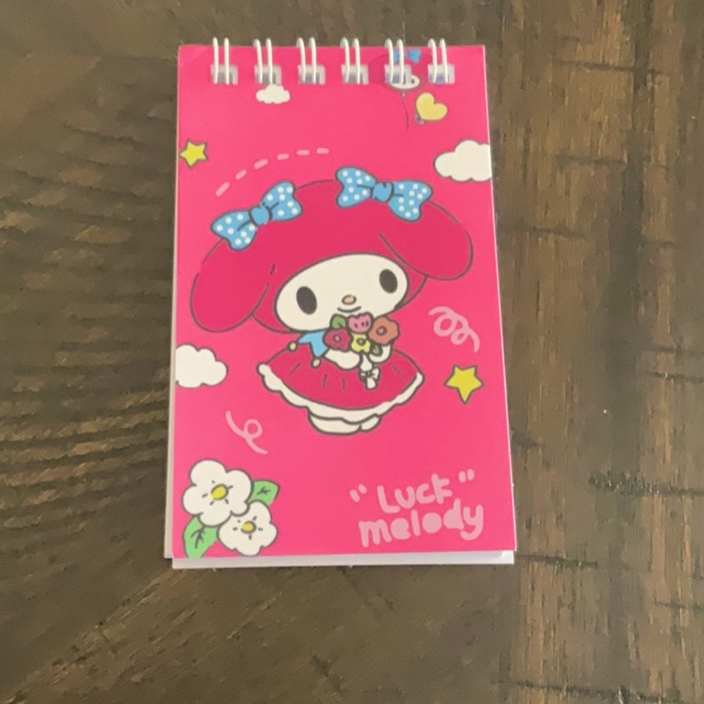 Pink bunny my melody notepads.